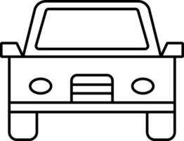 Black Stroke Illustration Of Car Icon. vector