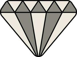 Isolated Diamond Icon In Grey And White Color. vector