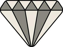 Isolated Diamond Icon In Grey And White Color. vector