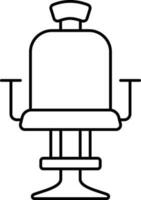 Adjustable Chair Icon In Black Linear Style. vector