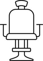 Adjustable Chair Icon In Black Linear Style. vector