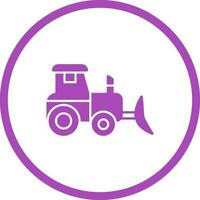 icono de vector de tractor industrial