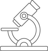 Stroke Style Microscope Icon Or Symbol. vector