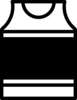 Black And White Undershirt Or Tank Top Icon. vector