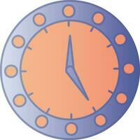 Clock Icon Or Symbol In Blue And Orange Color. vector