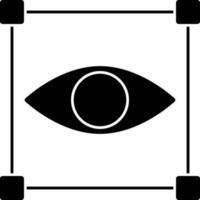 Vision Or Eye Selection Icon In black and white Color. vector