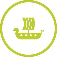 Viking Ship Vector Icon