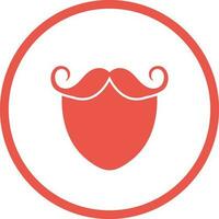 icono de vector de barba y bigote