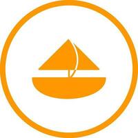 Small Yacht Vector Icon