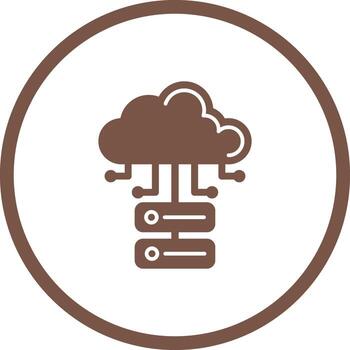 Cloud Database Vector Icon