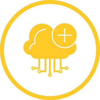 icono de vector de computación en la nube
