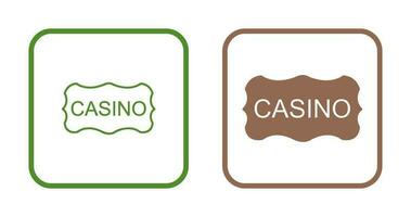 icono de vector de signo de casino