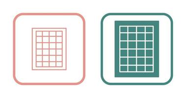 Table of Rates Vector Icon