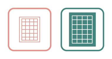 Table of Rates Vector Icon