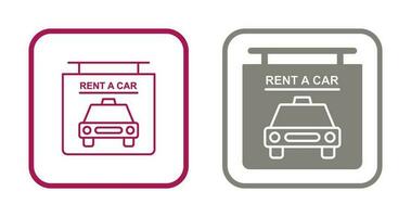 Rent a Car Vector Icon