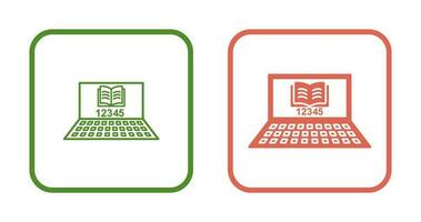 Unique Online Study Vector Icon