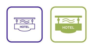 icono de vector de signo de hotel