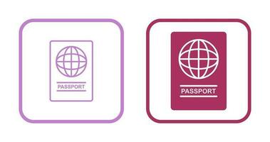 icono de vector de pasaporte