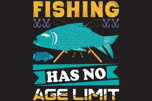 Fishing has no age limit vector