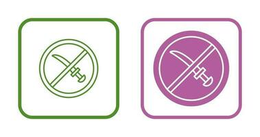 No Weapons Vector Icon