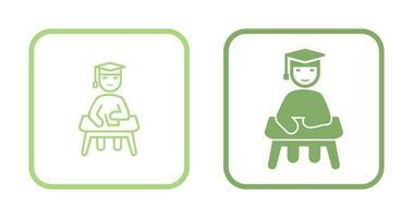 Unique Studying on Desk Vector Icon