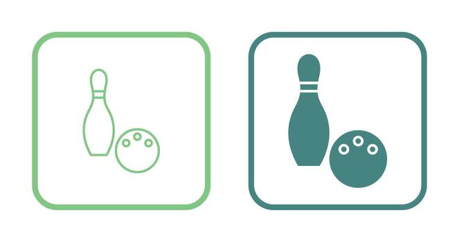 icono de vector de bolos único