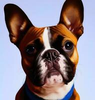 AI Generated french bulldog portrait photo