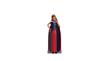 3d illustration. förtjusande prinsessa 3d tecknad serie karaktär. skön kunglig prinsessa är Framställ med henne två fingrar. skön prinsessa som visar fred utgör och leende sött. 3d tecknad serie karaktär png