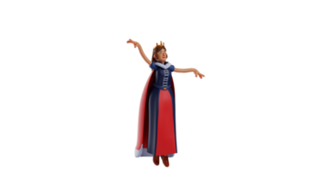 3d illustration. begåvad prinsessa 3d tecknad serie karaktär. de kunglig prinsessa är dans. de kunglig prinsessa visar av henne dansa Kompetens. prinsessa utseende skön och elegant. 3d tecknad serie karaktär png