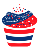 4th July Independence Day USA Cupcake png