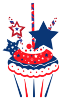 4 ° luglio indipendenza giorno Stati Uniti d'America Cupcake png