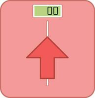 Trouble Losing Weight Icon In Pastel Red Color. vector