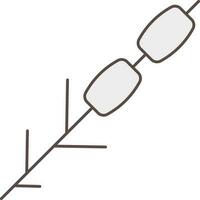 Marshmallow Stick Icon In Grey Color. vector