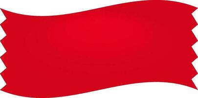 Empty Paper Tag Or Banner In Red Color. vector
