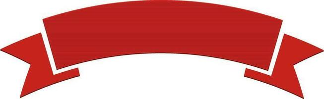 Flat illustration of red ribbon design. vector