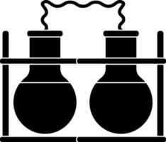 black and white Distillation Kit Icon Or Symbol. vector