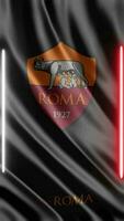 Waving AS Roma Flag Phone background or social media sharing Free Video