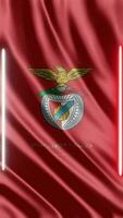 Waving Benfica FC Flag Phone background or social media sharing Free Video