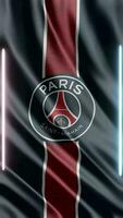 Waving FC Paris Saint Germain Flag Phone background or social media sharing Free Video