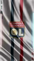 Waving Olympique Lyon Flag Phone background or social media sharing Free Video