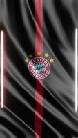 Waving FC Bayern Munich Flag Phone background or social media sharing Free Video