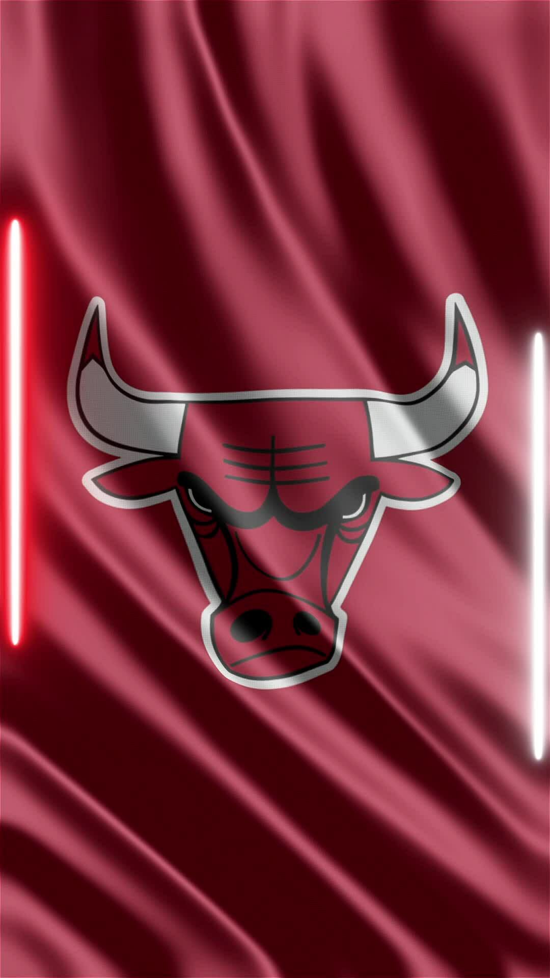 Waving Chicago Bulls Flag Phone background or social media sharing Free