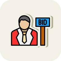 Bid Vector Icon Design