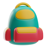 Kindergarten Rucksack Illustration 3d png