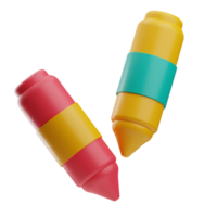 kindergarten crayon illustration 3d png