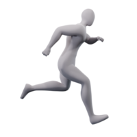 3d illustration of man running. 3d rendering of human people character. 3d businessman character render. png