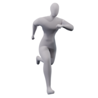 3d illustration of man running. 3d rendering of human people character. 3d businessman character render. png