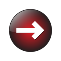 Arrow Icon, 3D Glossy Realistic Arrow Button, Shiny Arrow Button Transparent Background png