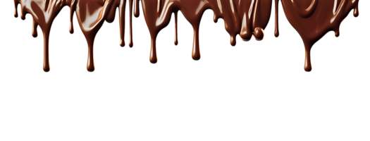 réaliste Chocolat égouttage. isolé objet transparent Contexte. ai généré png