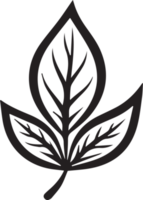 mão desenhado vintage folha e flor logotipo dentro plano estilo png